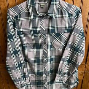 Eddie Bauer Women's Long Sleeve Plaid Shirt Size M